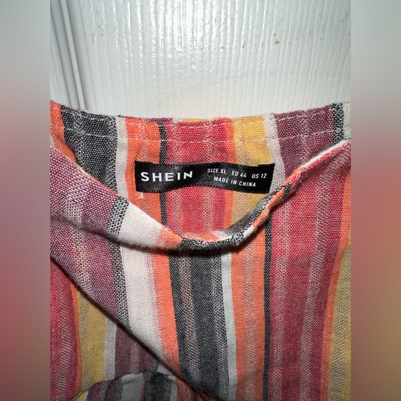 Multicolored Striped SHEIN Ruffled Top - Picture 3 of 3